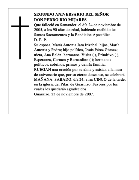 DON PEDRO RIO MIJARES