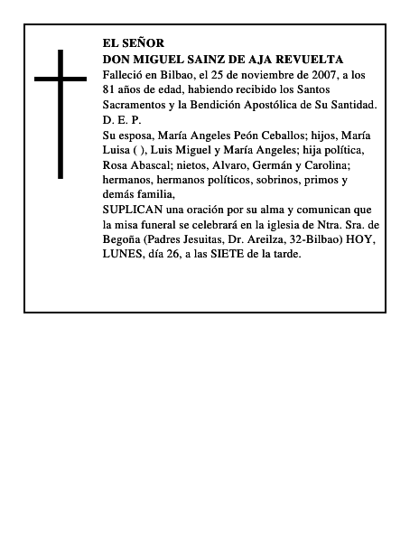 DON MIGUEL SAINZ DE AJA REVUELTA
