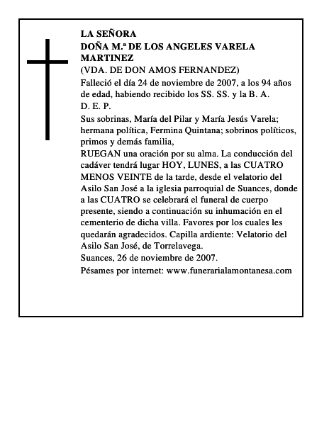 DOÑA M.ª DE LOS ANGELES VARELA MARTINEZ