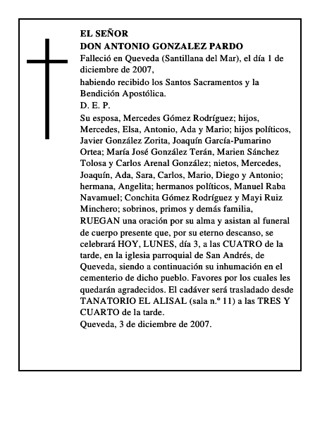 DON ANTONIO GONZALEZ PARDO