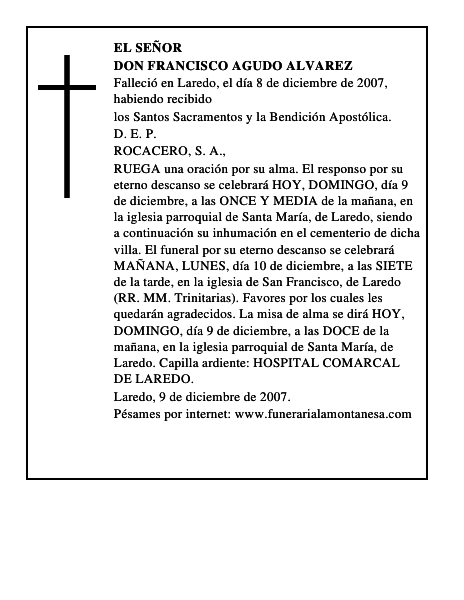 DON FRANCISCO AGUDO ALVAREZ
