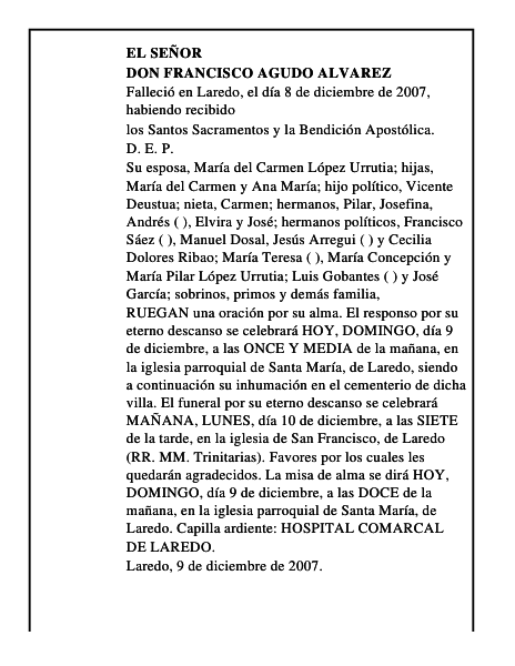 DON FRANCISCO AGUDO ALVAREZ