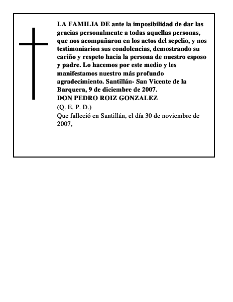 DON PEDRO ROIZ GONZALEZ