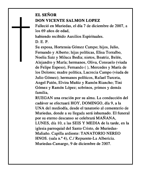 DON VICENTE SALMON LOPEZ