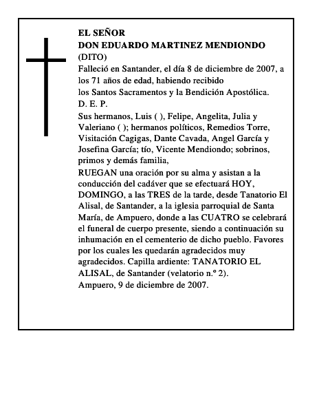 DON EDUARDO MARTINEZ MENDIONDO