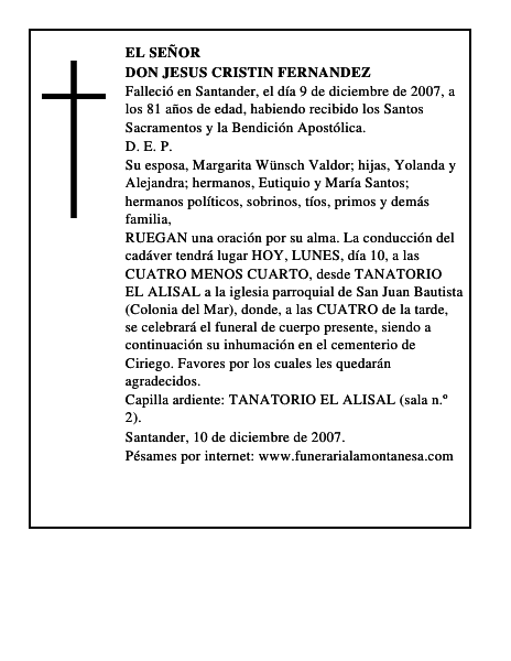 DON JESUS CRISTIN FERNANDEZ