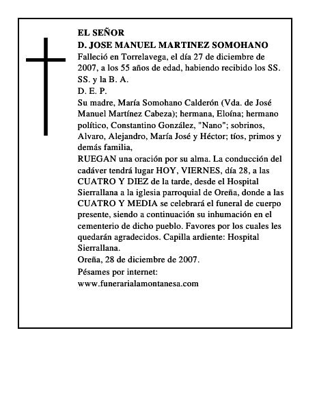D. JOSE MANUEL MARTINEZ SOMOHANO