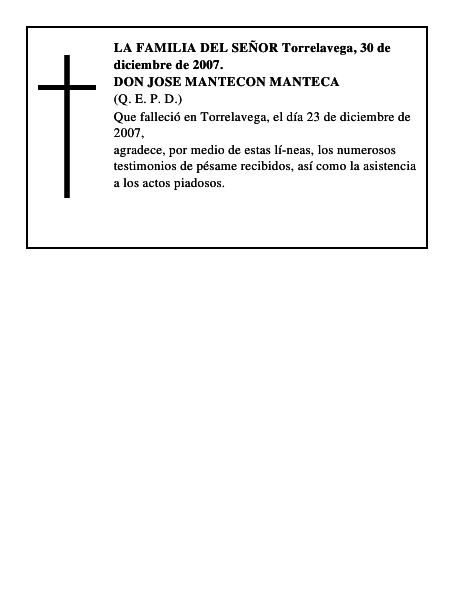 DON JOSE MANTECON MANTECA