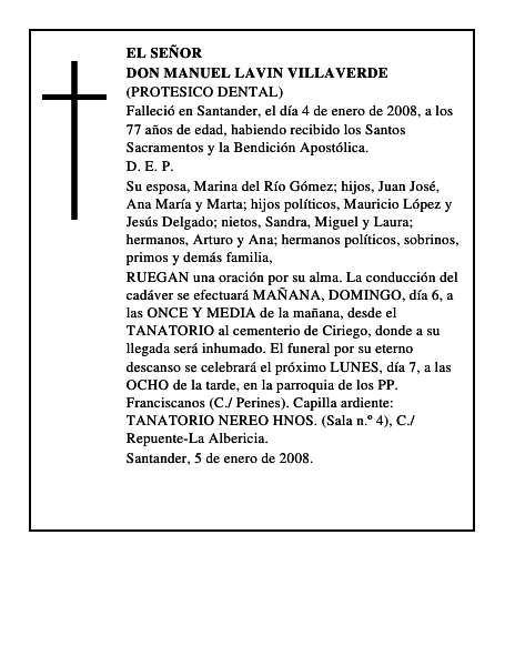 DON MANUEL LAVIN VILLAVERDE