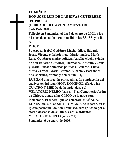 DON JOSE LUIS DE LAS RIVAS GUTIERREZ