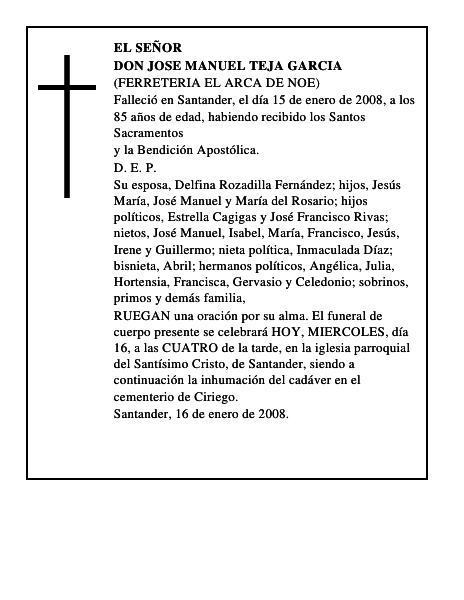 DON JOSE MANUEL TEJA GARCIA