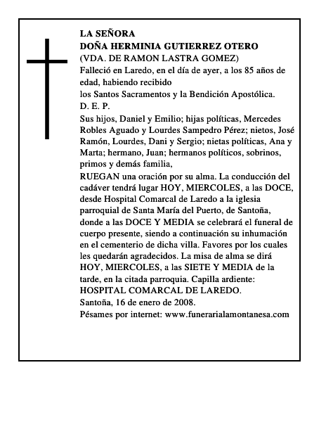 DOÑA HERMINIA GUTIERREZ OTERO