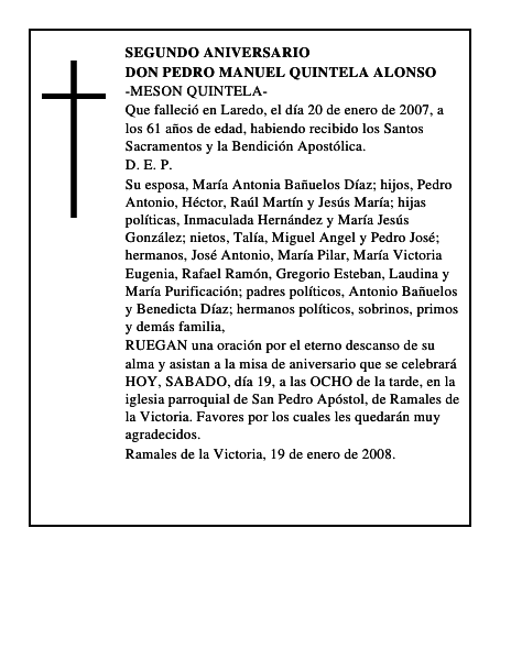 DON PEDRO MANUEL QUINTELA ALONSO