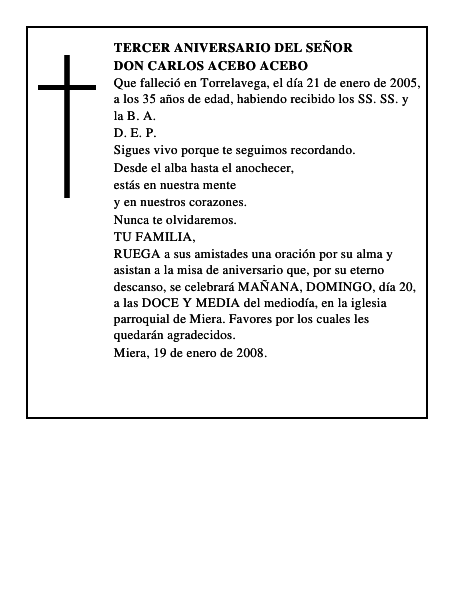 DON CARLOS ACEBO ACEBO