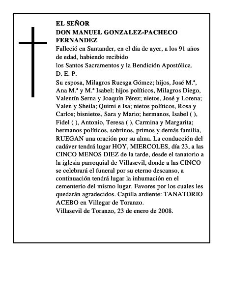 DON MANUEL GONZALEZ-PACHECO FERNANDEZ