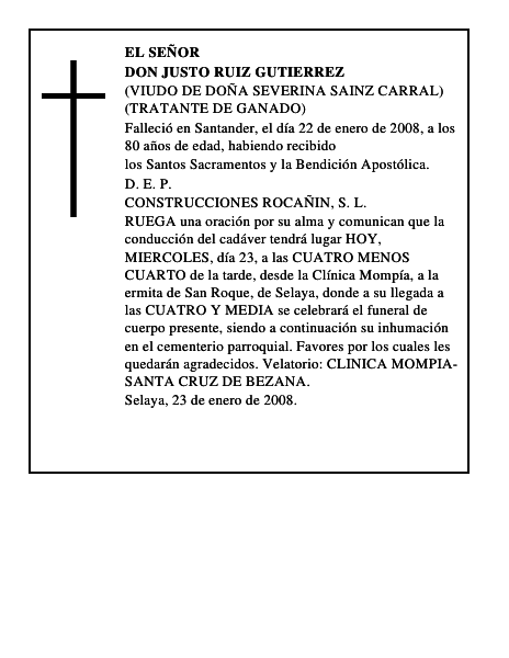 DON JUSTO RUIZ GUTIERREZ