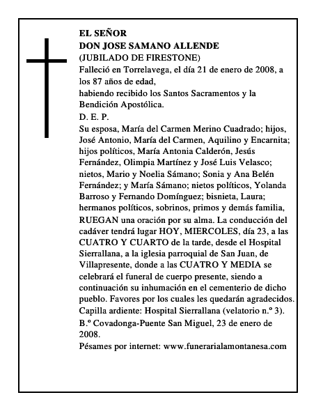 DON JOSE SAMANO ALLENDE