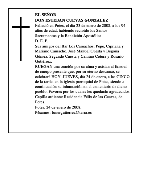 DON ESTEBAN CUEVAS GONZALEZ