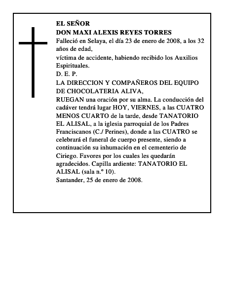 DON MAXI ALEXIS REYES TORRES