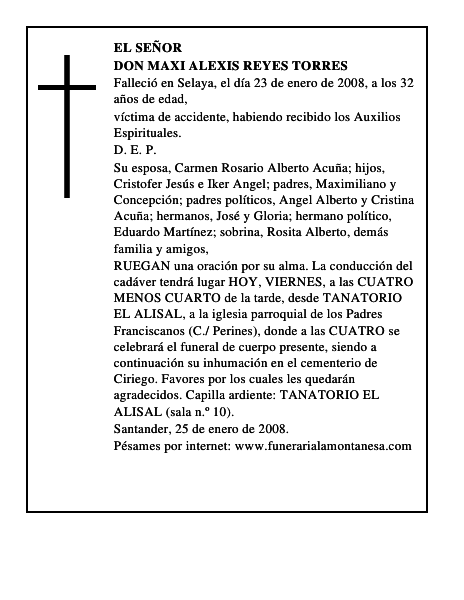 DON MAXI ALEXIS REYES TORRES