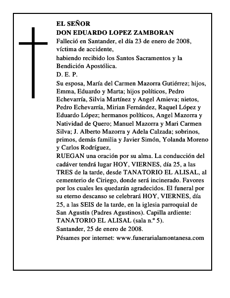 DON EDUARDO LOPEZ ZAMBORAN