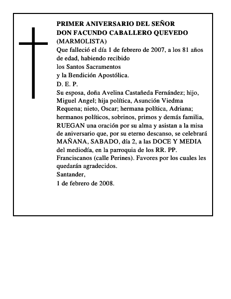 DON FACUNDO CABALLERO QUEVEDO