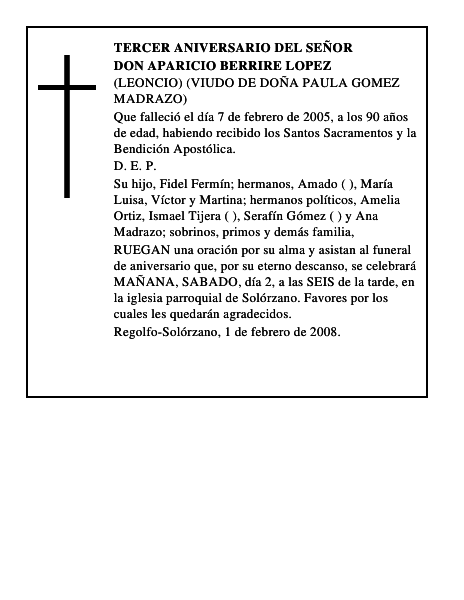 DON APARICIO BERRIRE LOPEZ