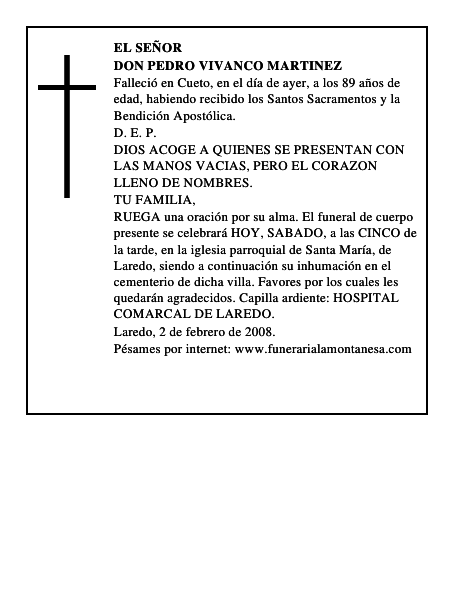 DON PEDRO VIVANCO MARTINEZ