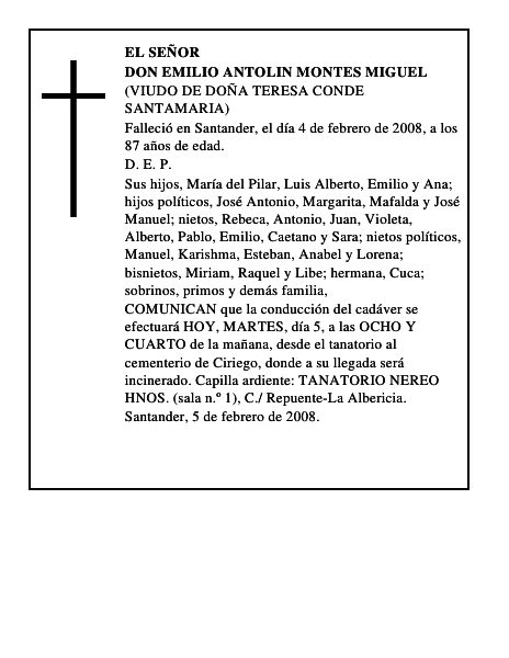DON EMILIO ANTOLIN MONTES MIGUEL