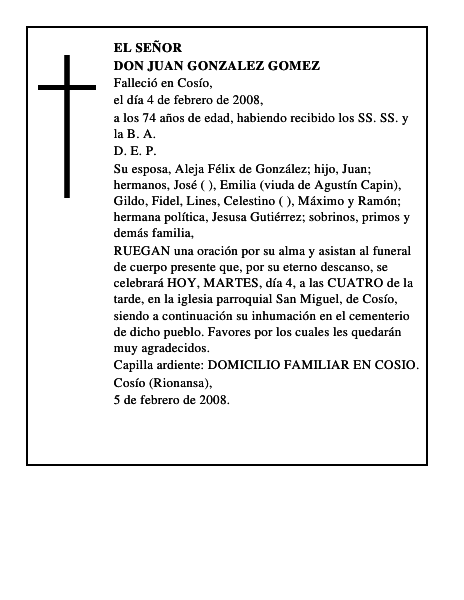 DON JUAN GONZALEZ GOMEZ