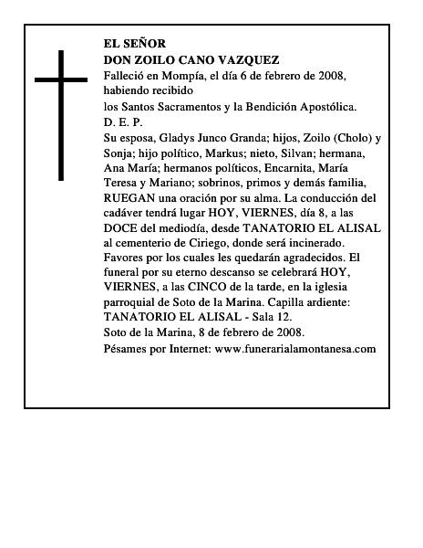DON ZOILO CANO VAZQUEZ