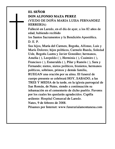 DON ALFONSO MAZA PEREZ