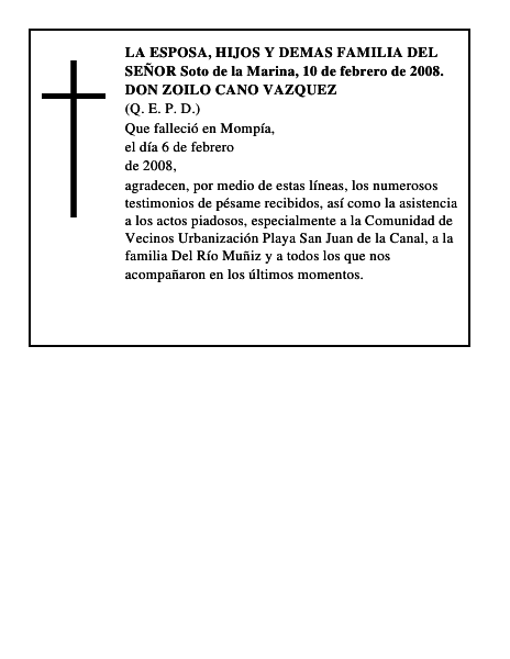 DON ZOILO CANO VAZQUEZ