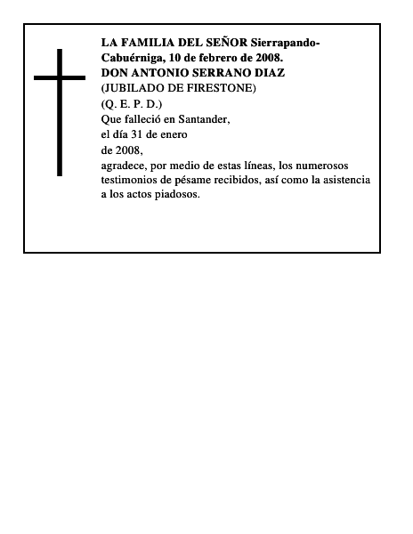 DON ANTONIO SERRANO DIAZ