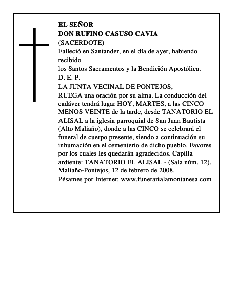 DON RUFINO CASUSO CAVIA