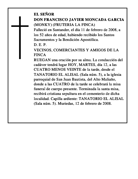 DON FRANCISCO JAVIER MONCADA GARCIA