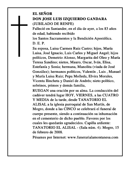 DON JOSE LUIS IZQUIERDO GANDARA