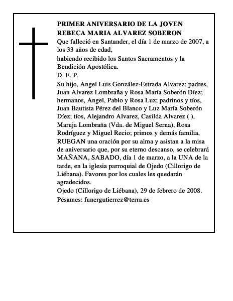 REBECA MARIA ALVAREZ SOBERON