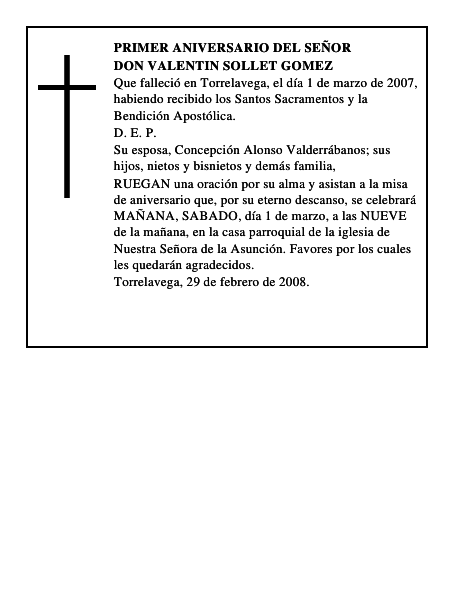 DON VALENTIN SOLLET GOMEZ