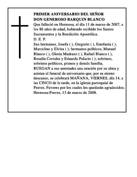 DON GENEROSO BARQUIN BLANCO