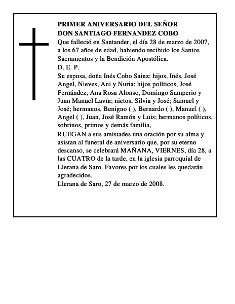 DON SANTIAGO FERNANDEZ COBO