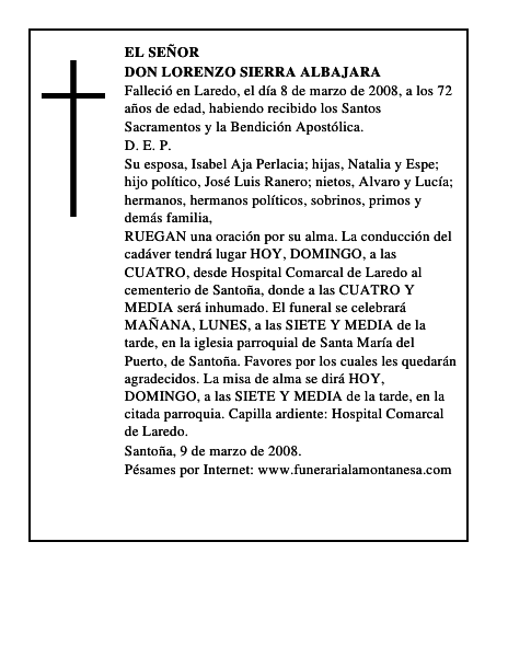 DON LORENZO SIERRA ALBAJARA