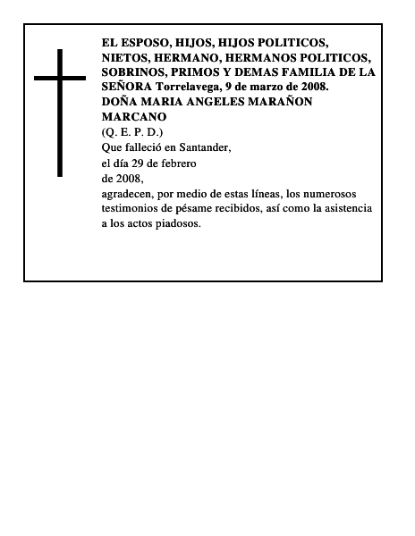 DOÑA MARIA ANGELES MARAÑON MARCANO