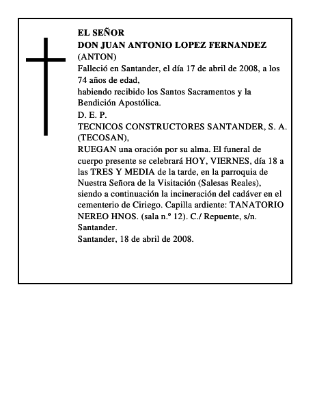 DON JUAN ANTONIO LOPEZ FERNANDEZ