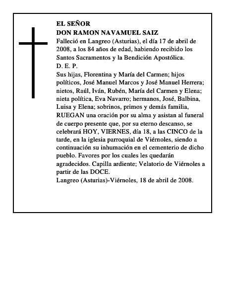 DON RAMON NAVAMUEL SAIZ