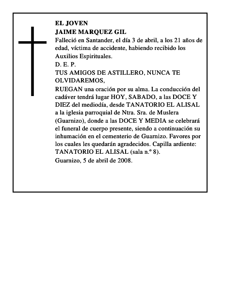JAIME MARQUEZ GIL
