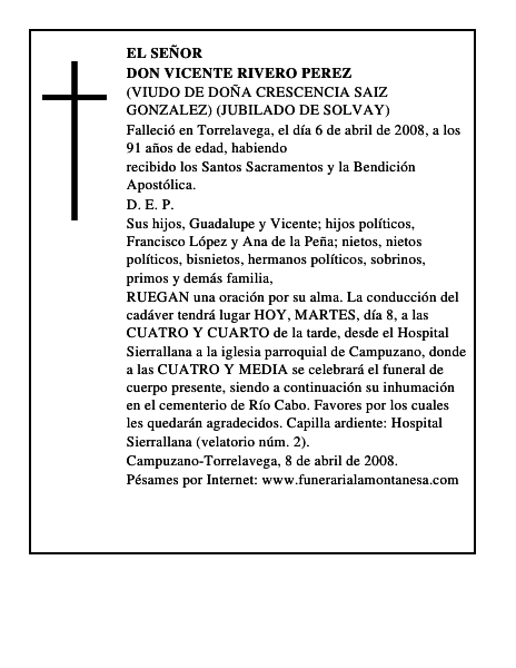 DON VICENTE RIVERO PEREZ