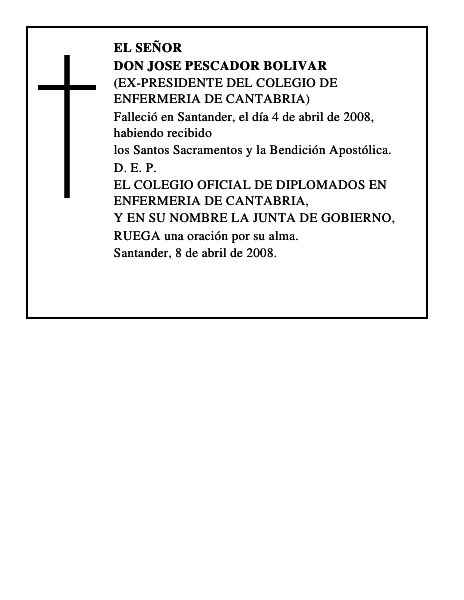 DON JOSE PESCADOR BOLIVAR