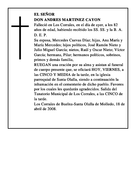DON ANDRES MARTINEZ CAYON