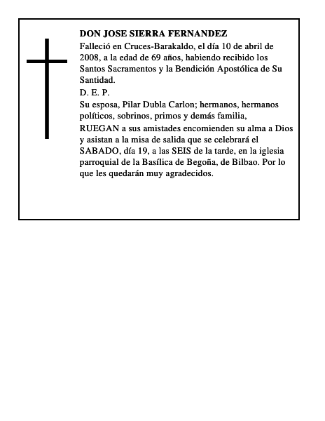 DON JOSE SIERRA FERNANDEZ